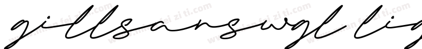 gillsanswgl lighy字体转换